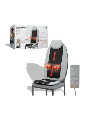 Sharper Image Massager Seat Topper 4-Node Shiatsu With Heat And Vibration
