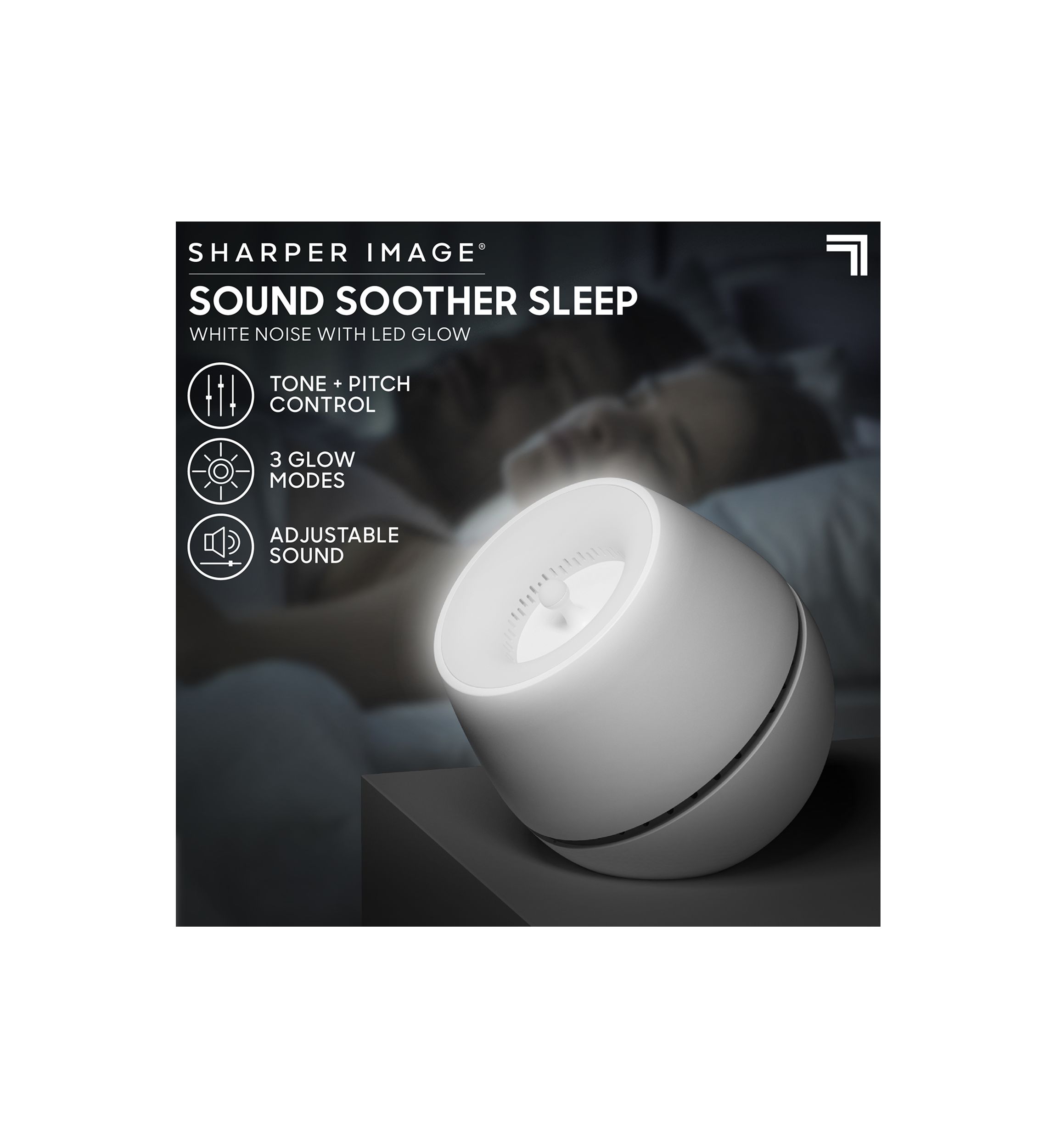 Sound Soother Wind, White Noise Machine With LED Glow