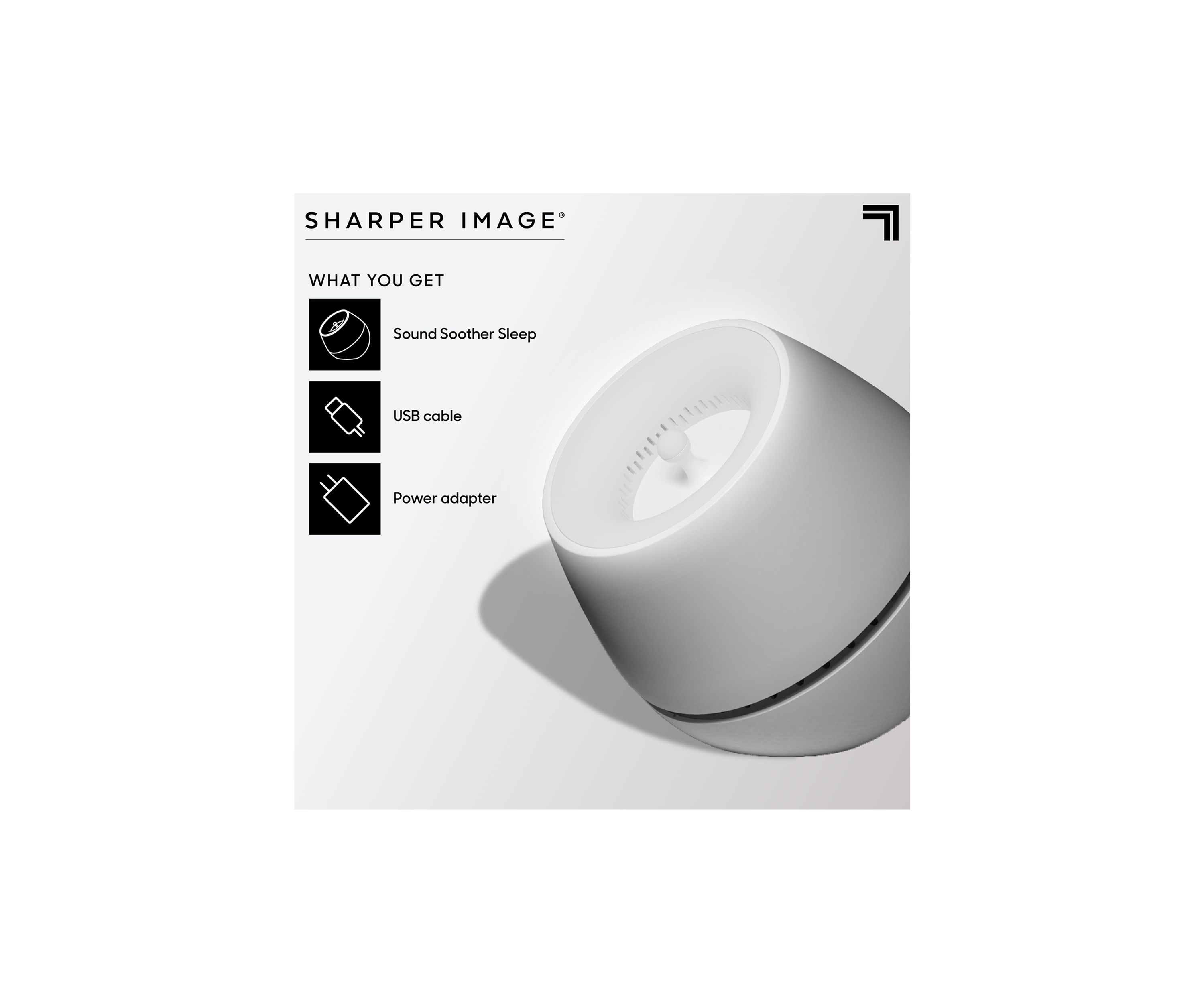 Sound Soother Wind, White Noise Machine With LED Glow