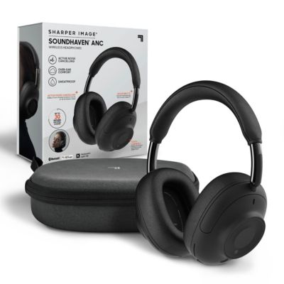 Sharper Image Soundhaven Anc Wireless Headphones With Bluetooth, 35 Hour Playtime, Ipx4 Sweatproof, Multipoint Connectivity, Multiple Microphones -  0843479155471