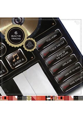 Fao Schwarz Giant Electronic Dance Mat DJ Mixer with Piano Keyboard & Turntable Scratch Pads