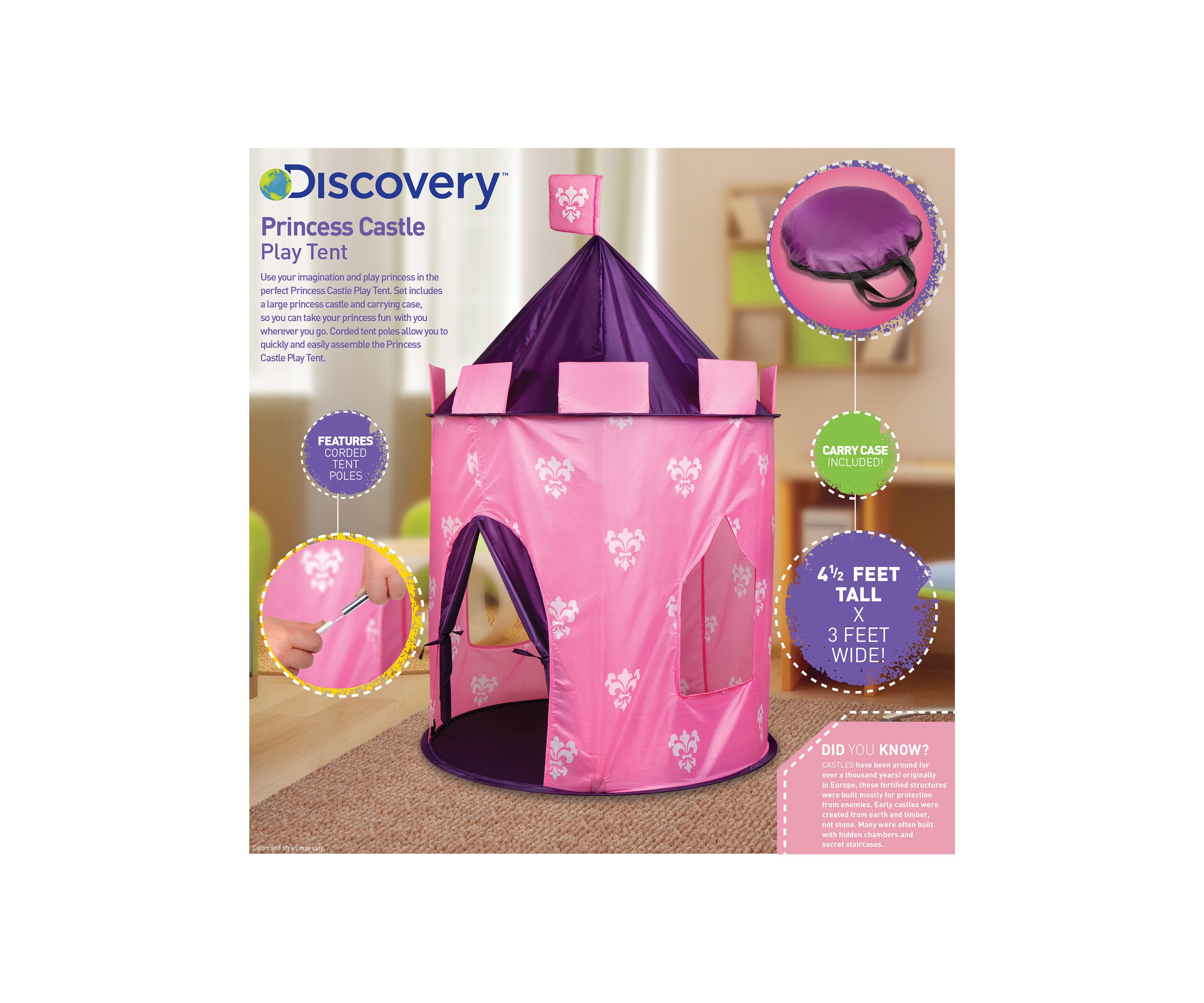  Play Princess Castle Hideaway Tent 