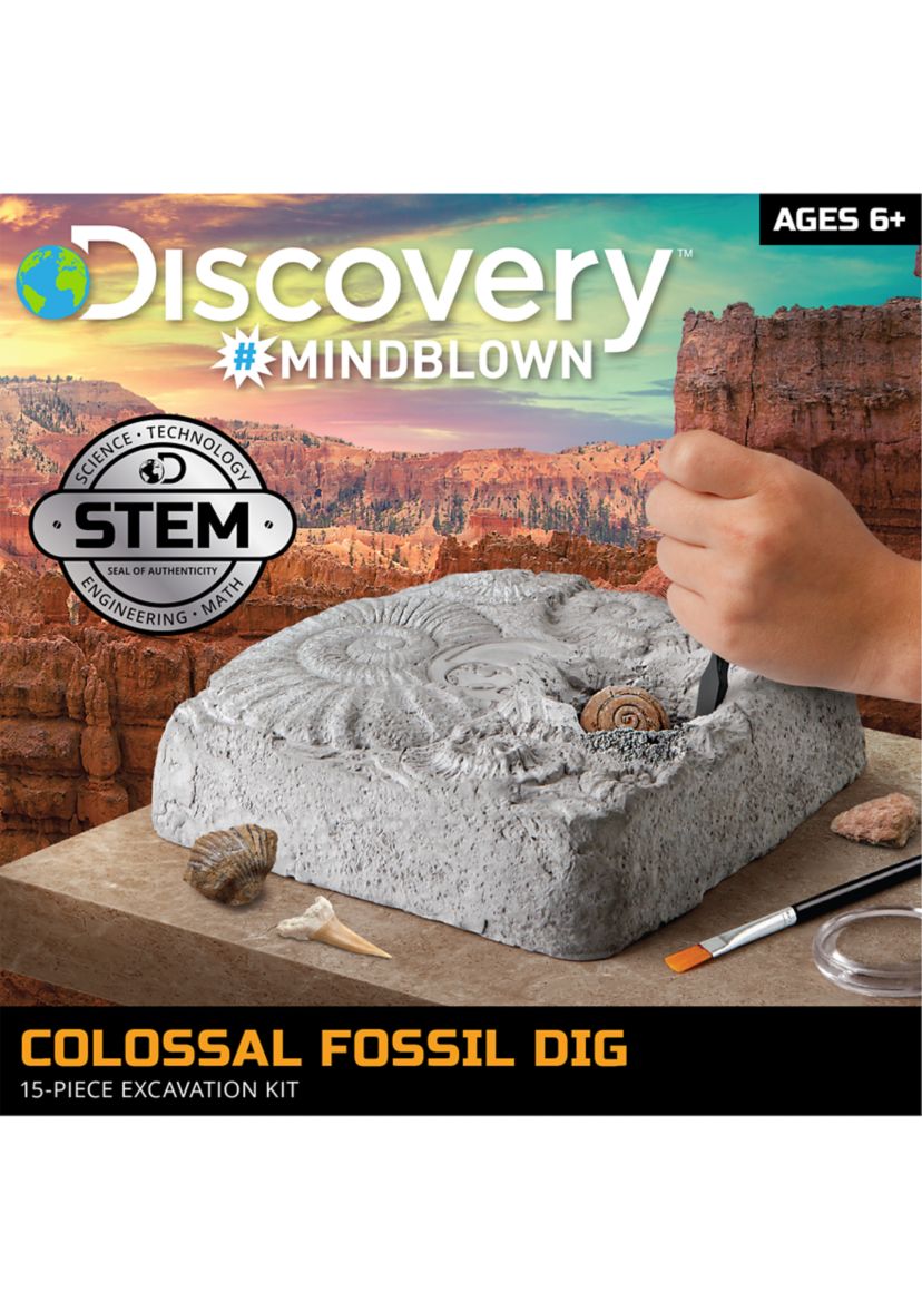 Colossal Fossil Dig Set STEM 15-Piece Archeology Excavation Kit