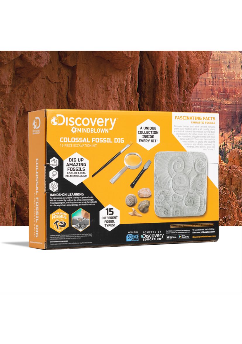 Colossal Fossil Dig Set STEM 15-Piece Archeology Excavation Kit