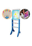 	  LED Artist Easel with Removable Glow-in-The-Dark Portable Tablet 