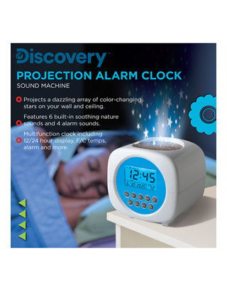Discovery Kids Projection Alarm Clock, Alarm Clock With Projection And Nature Sounds