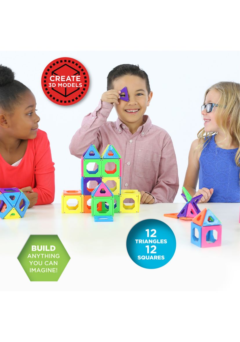 Toy Magnetic Tiles 24-Piece Set