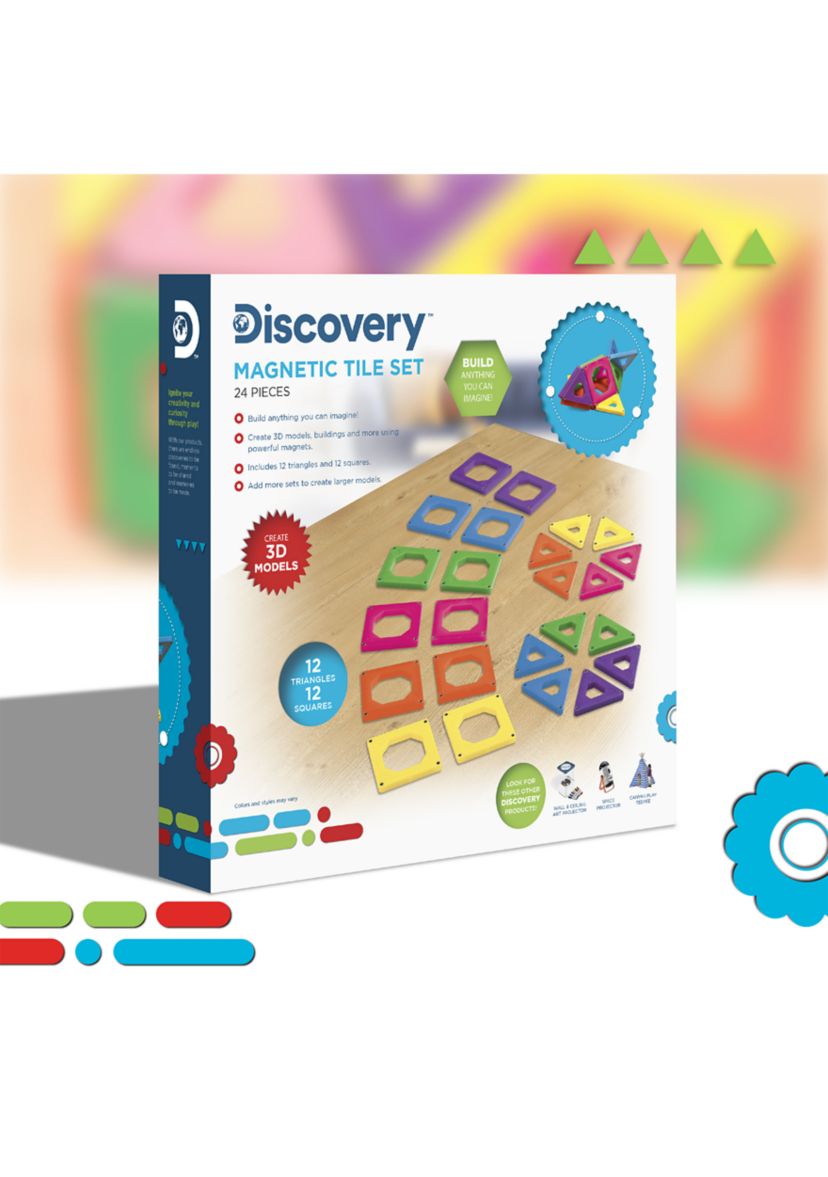 Toy Magnetic Tiles 24-Piece Set