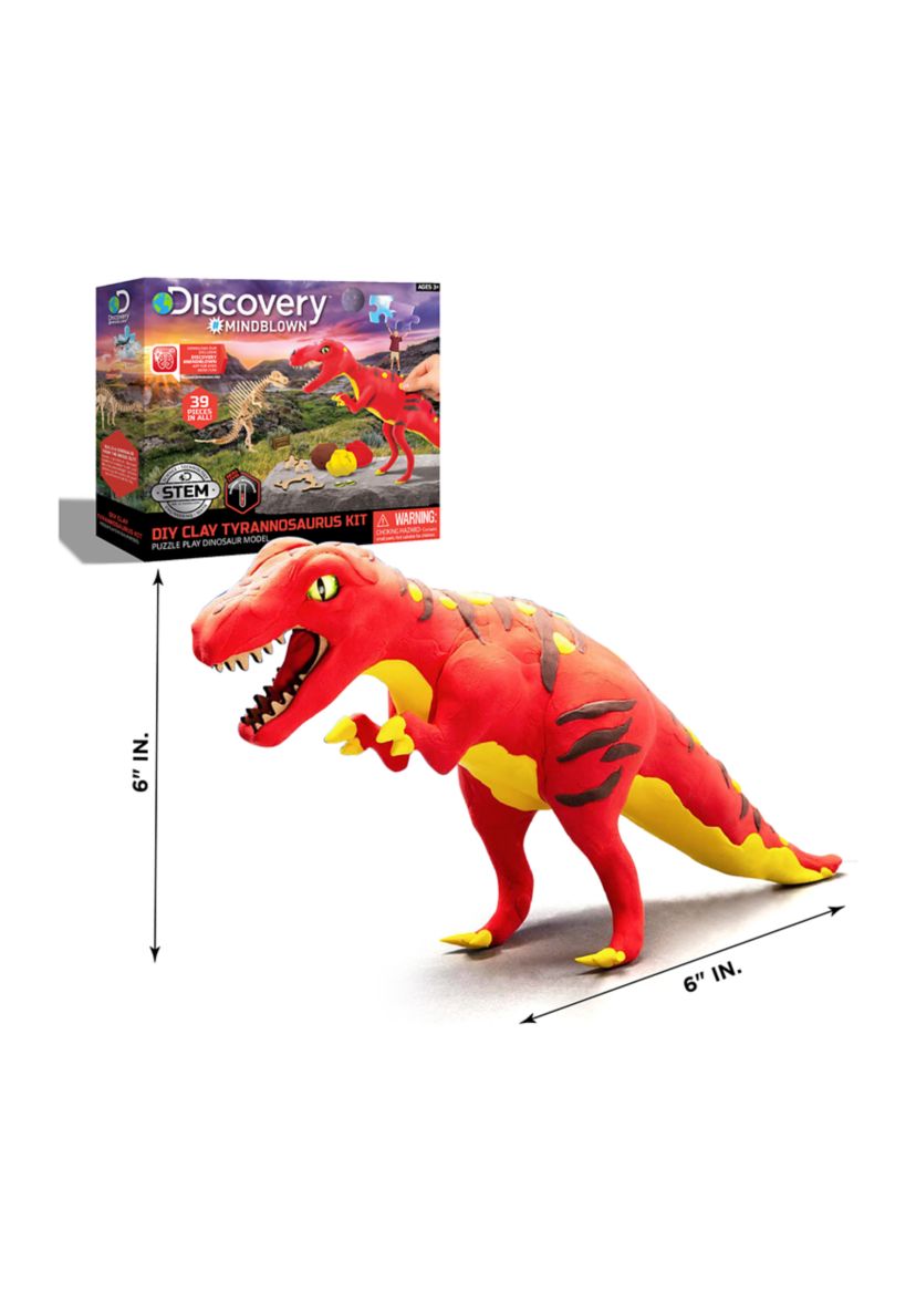  3D Wooden Puzzle Clay Dinosaur Molding Kit 