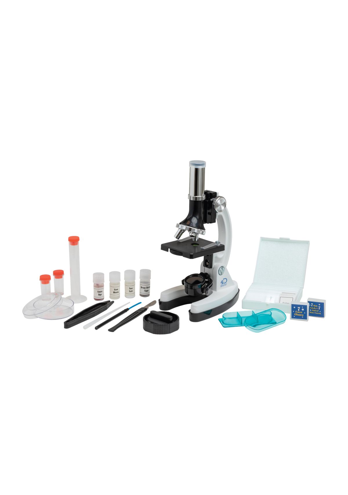 Microscope Set 52-Piece with Durable Metal Framework, 120X to 1200X Magnification  
