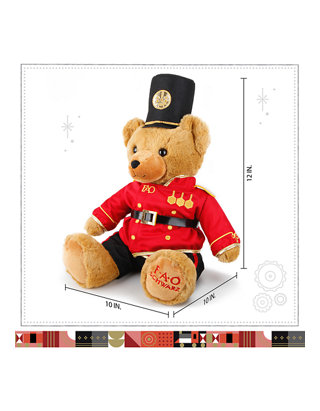 FAO Schwarz Toy Plush Anniversary Bear 12inch w/ Soldier Uniform *FREE SHIPPING* 