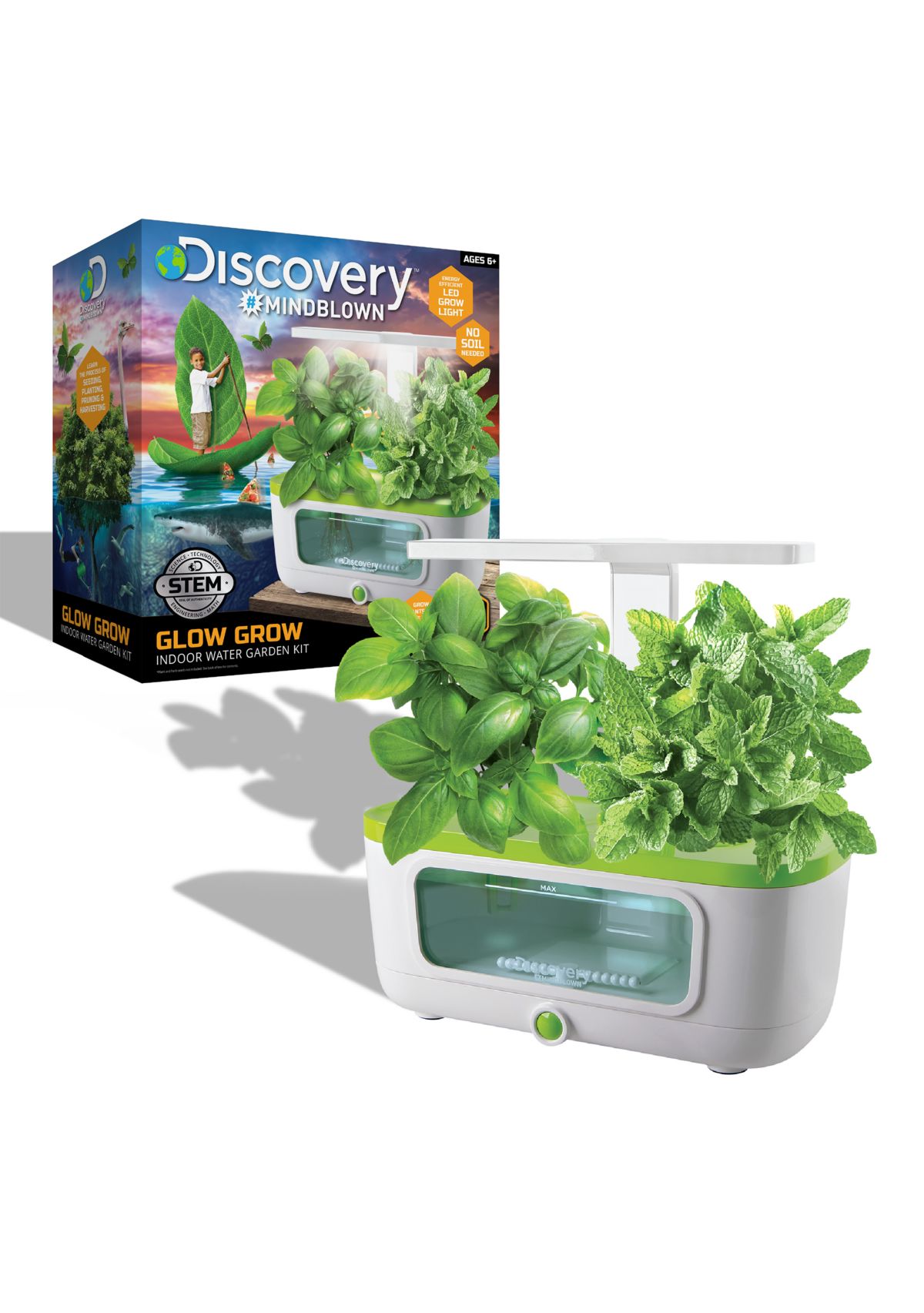 LED Glow Grow Indoor Water Herb Garden Kit