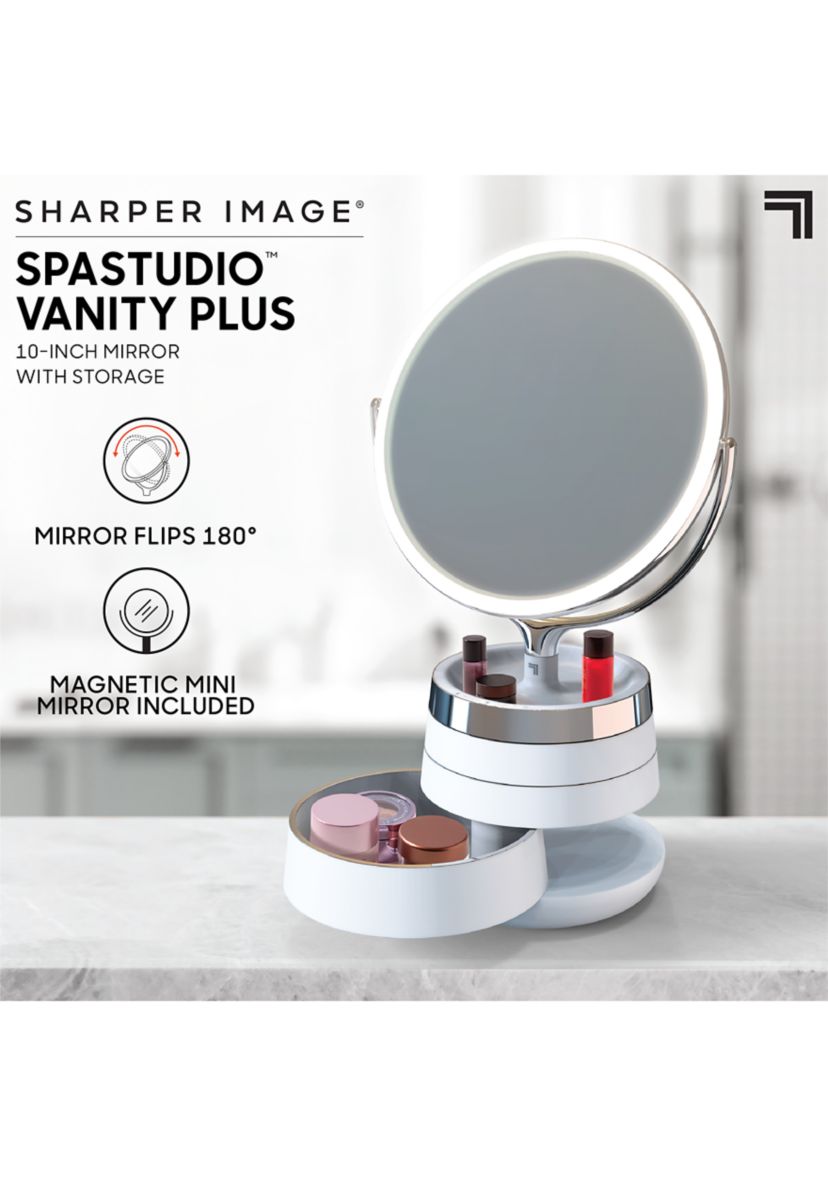 Vanity Mirror Round LED 10 Inch with Storage