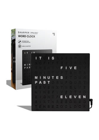 Table Top Word Clock Novelty Desktop Sentence Time LED Readout Square 7.75" 