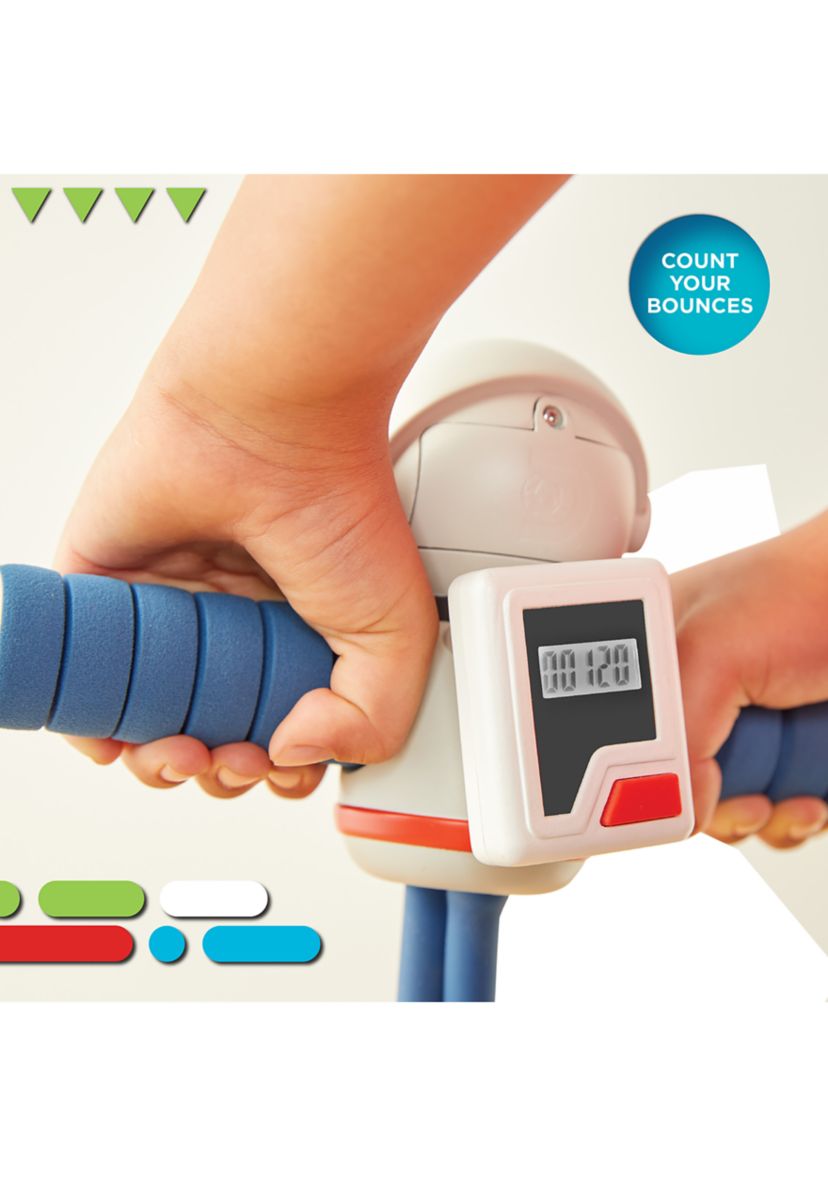 Blastoff Bounce, Indoor/Outdoor Foam Bouncer with Built In Jump Tracker, Motion-Activated Flashing Lights - Age 2+