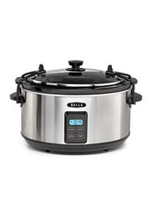 Bella® 5 Quart Programmable Slow Cooker, Stainless Steel