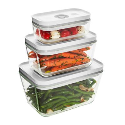 Zwilling J.A. Henckels Fresh & Save 3-pc Glass Food Storage Containers, White, 10 Pieces