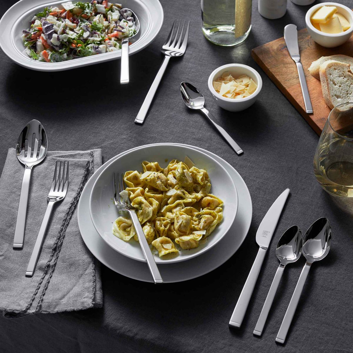 Squared 45-pc 18/10 Stainless Steel Flatware Set