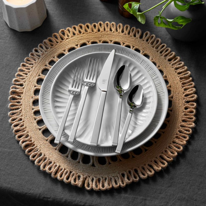 Squared 45-pc 18/10 Stainless Steel Flatware Set