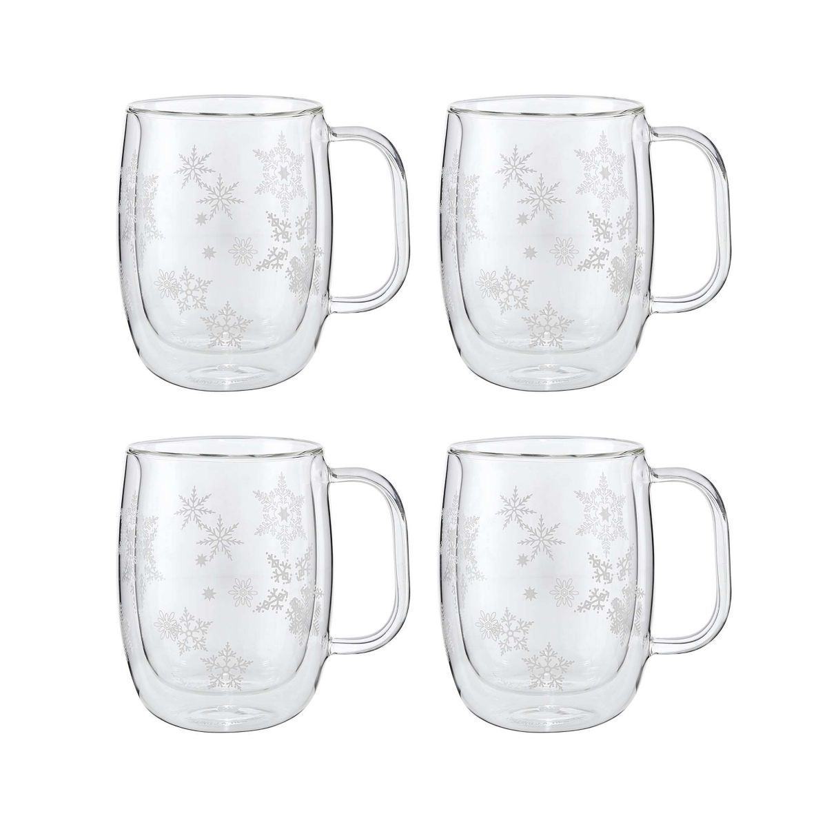 Sorrento Plus 4-pc Snowflake Coffee Mug Set, 12oz.