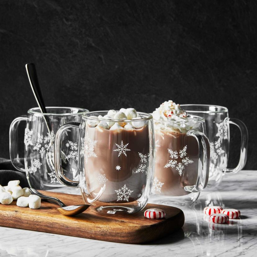 Sorrento Plus 4-pc Snowflake Coffee Mug Set, 12oz.