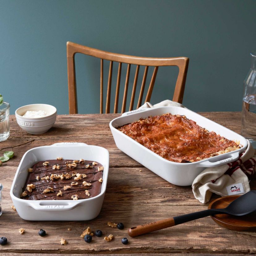 Stoneware 2-pc Rectangular Baking Dish Set