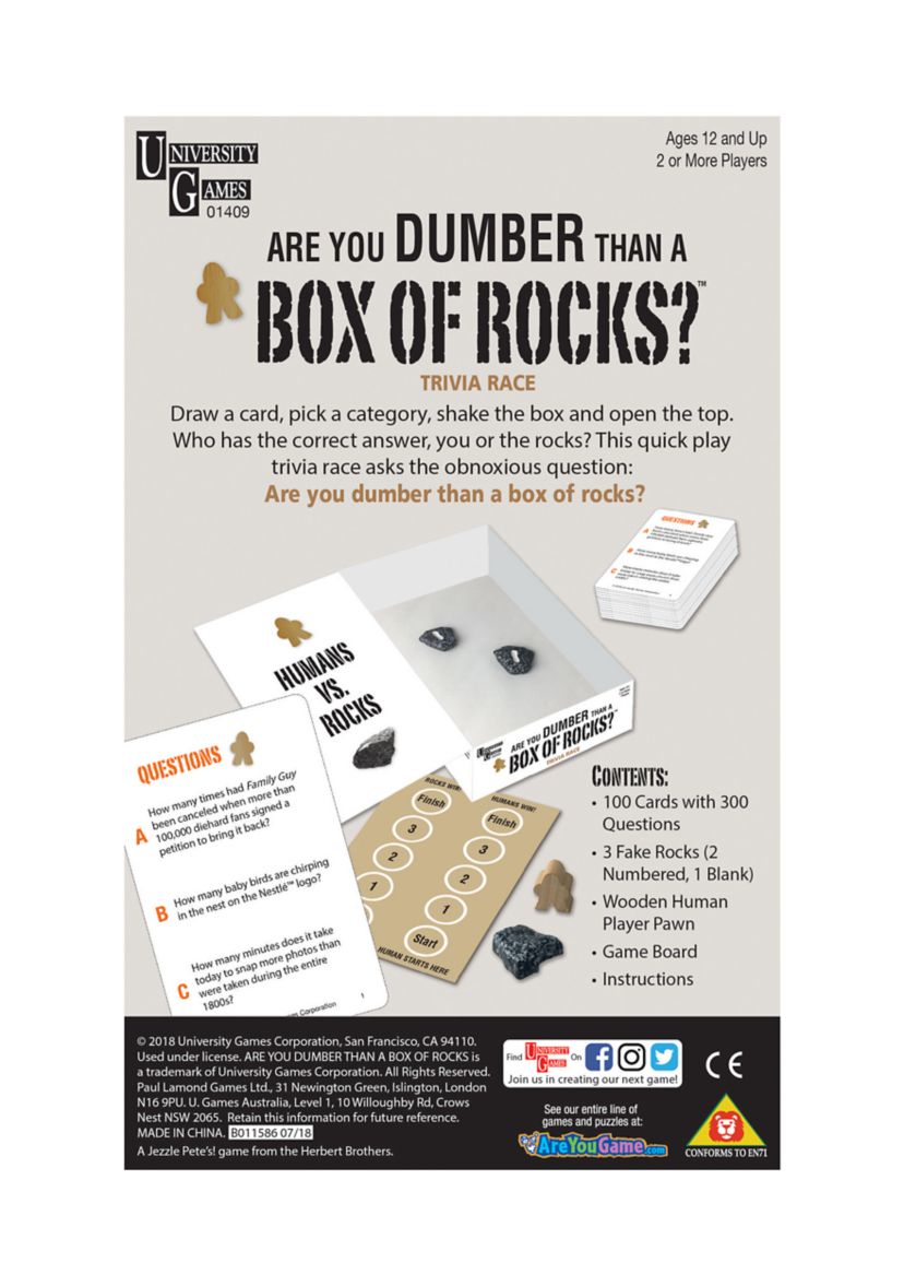 Are You Dumber than a Box of Rocks?