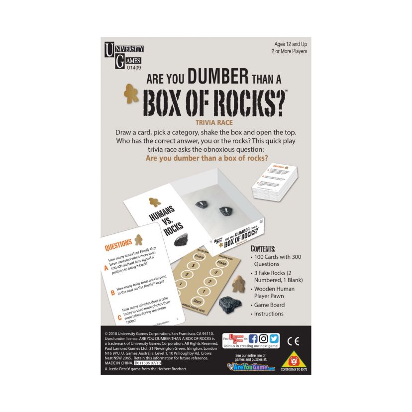 Are You Dumber than a Box of Rocks?