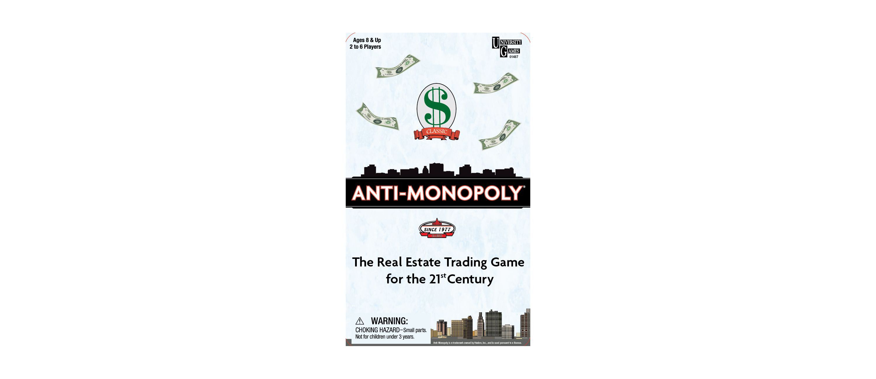 Anti-Monopoly Game Travel Tin