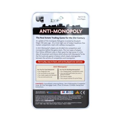 Anti-Monopoly Game Travel Tin