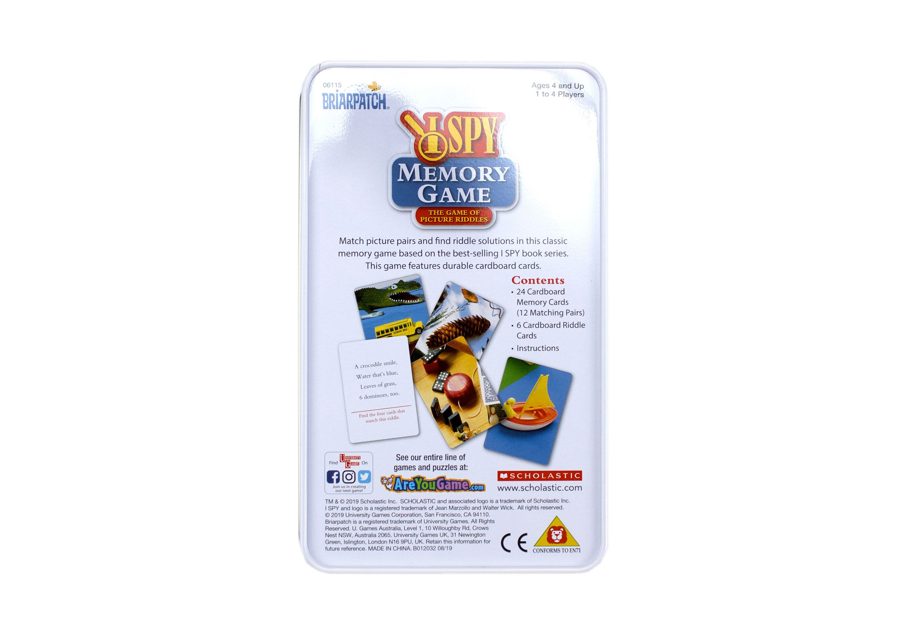 I Spy Memory Game Tin