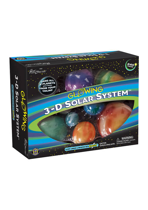 Glowing 3-D Solar System