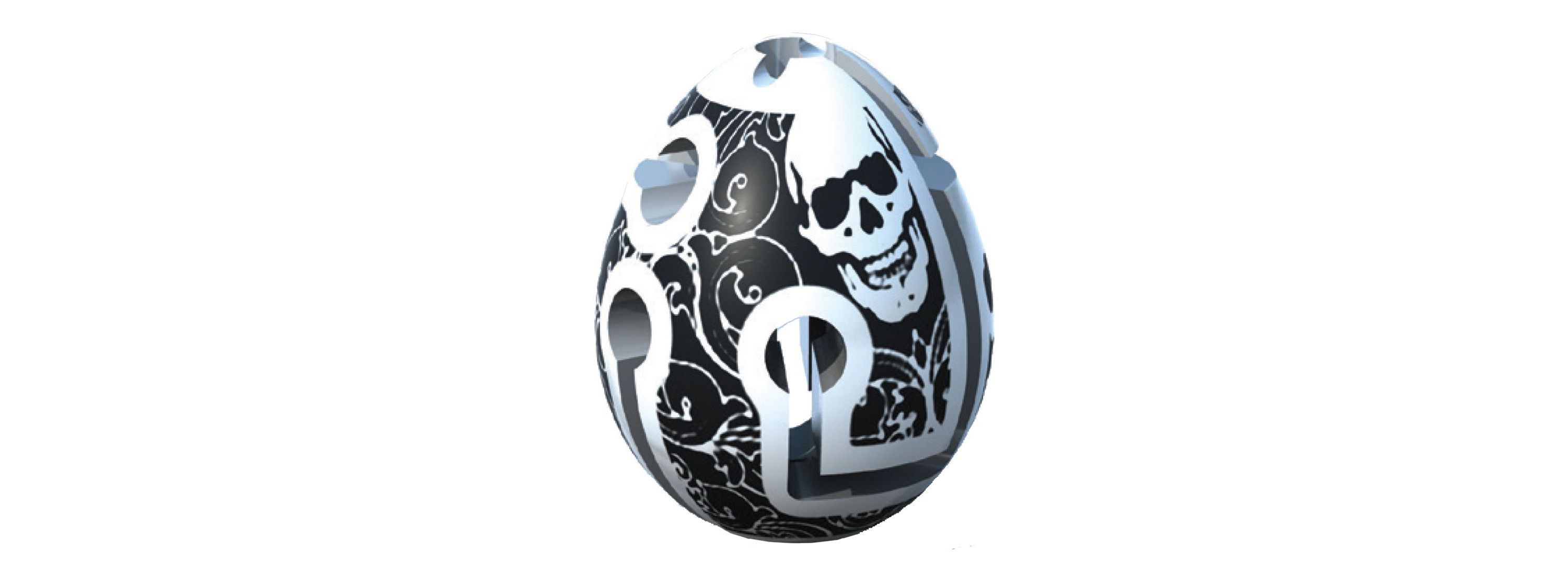 Smart Egg Labyrinth Puzzle - Skull