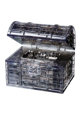 3D Crystal Puzzle - Black Treasure Chest: 52 Pcs