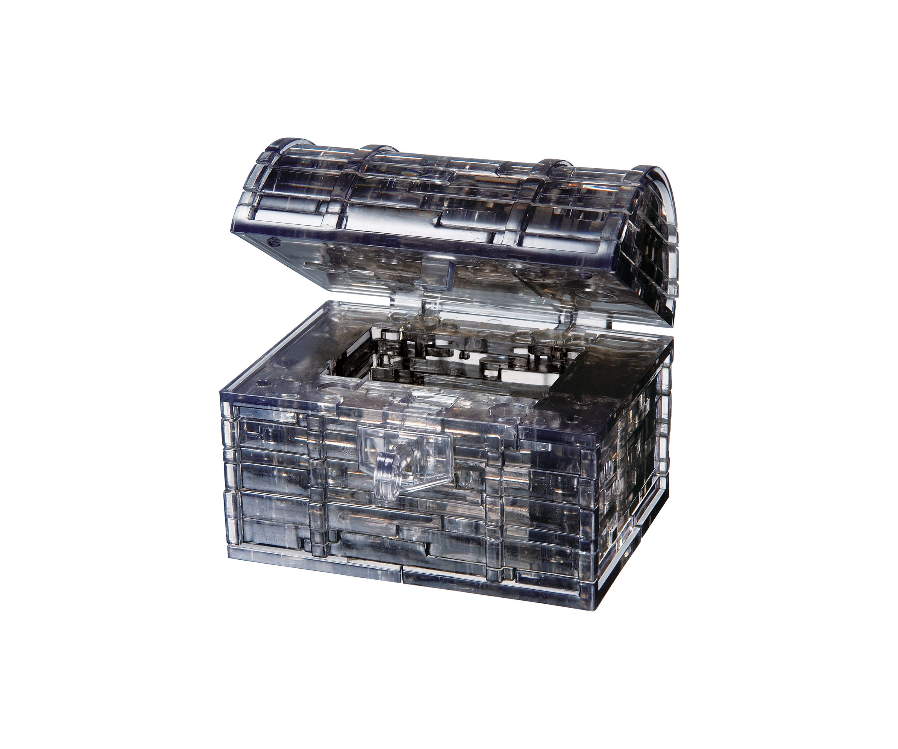 3D Crystal Puzzle - Black Treasure Chest: 52 Pcs