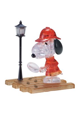 3D Crystal Puzzle - Peanuts Detective Snoopy: 34 Pcs