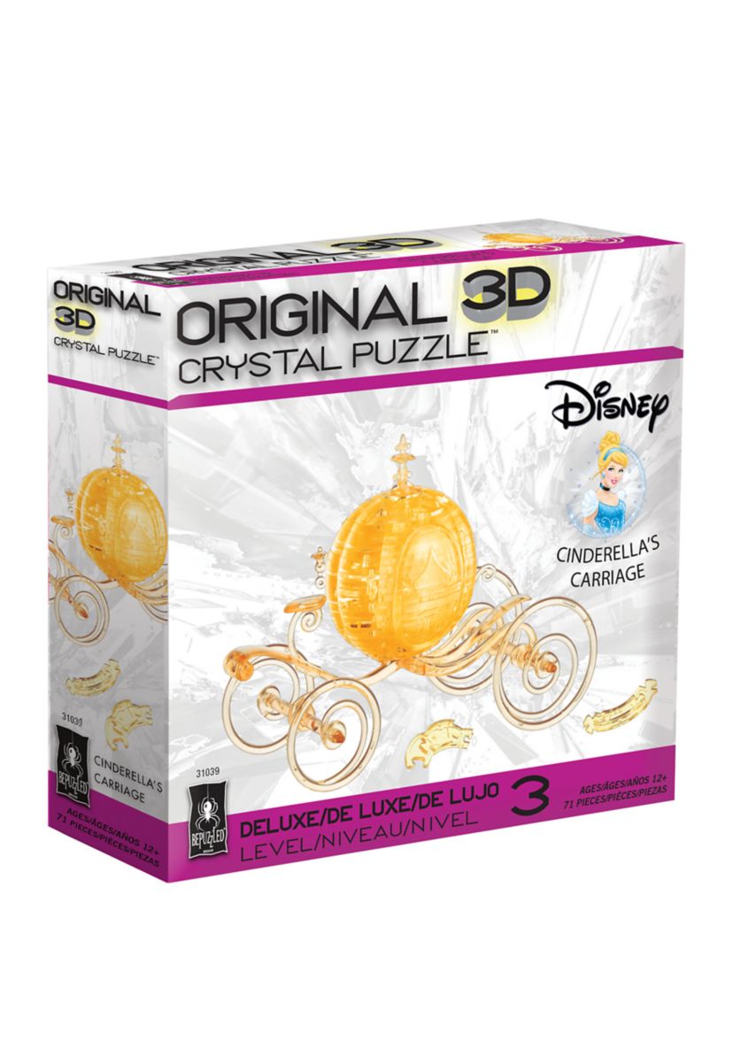 3D Crystal Puzzle - Disney Cinderellas Carriage (Gold): 71 Pieces