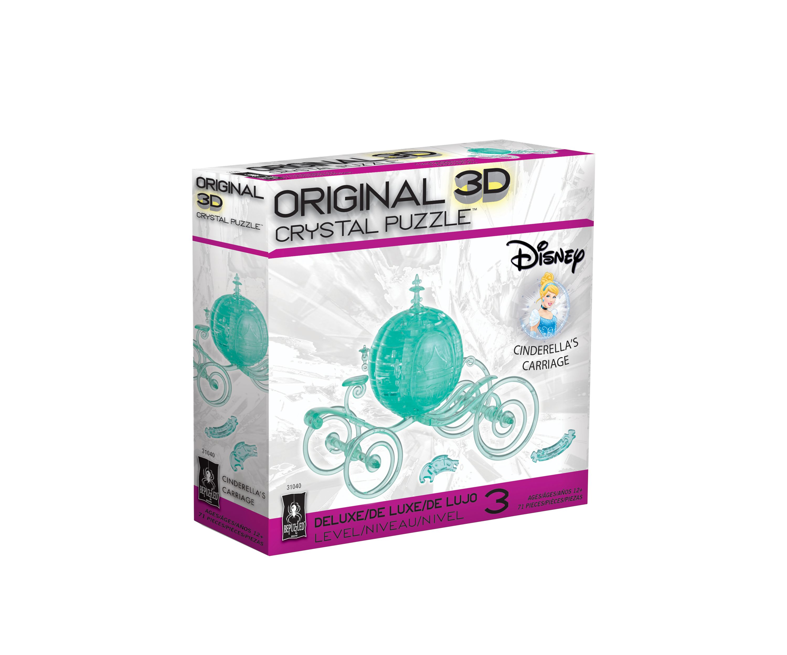 71 Piece Disney Cinderellas Carriage 3D Crystal Puzzle
