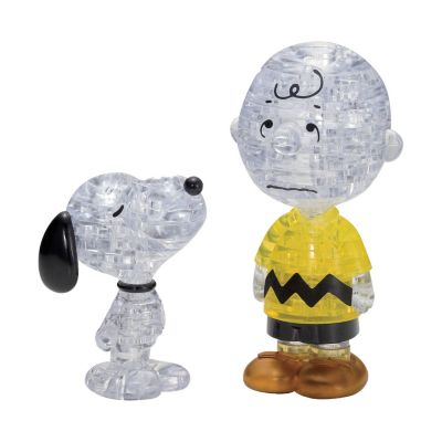 3D Crystal Puzzle - Peanuts Snoopy & Charlie Brown: 77 Pcs