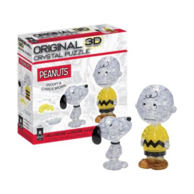 3D Crystal Puzzle - Peanuts Snoopy & Charlie Brown: 77 Pcs