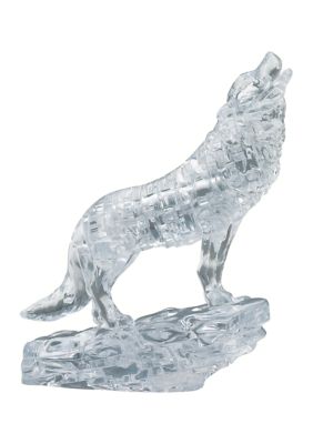 3D Crystal Puzzle - Wolf (Clear): 38 Pcs