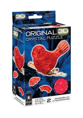 3D Crystal Puzzle - Red Bird: 47 Pcs