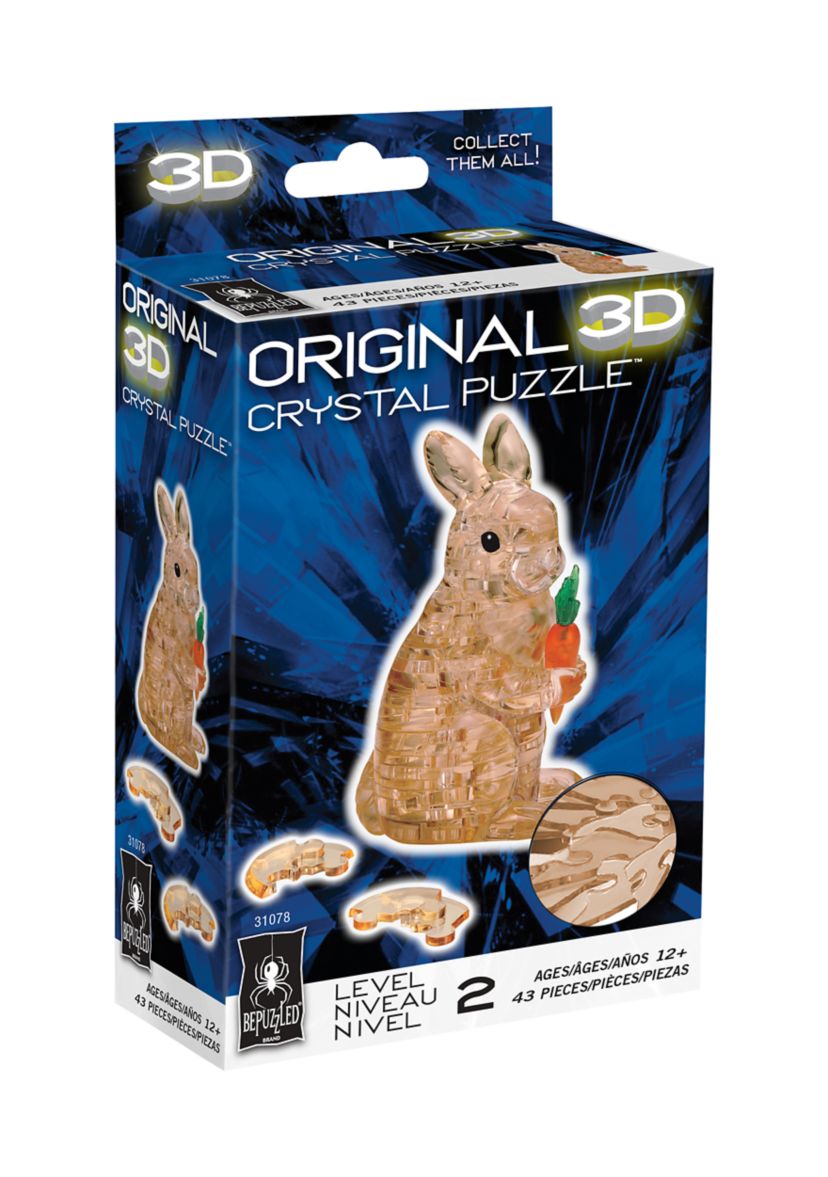 3D Crystal Puzzle - Rabbit: 43 Pcs