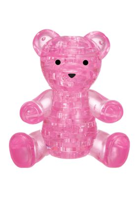 3D Crystal Puzzle - Teddy Bear (Pink): 41 Pcs
