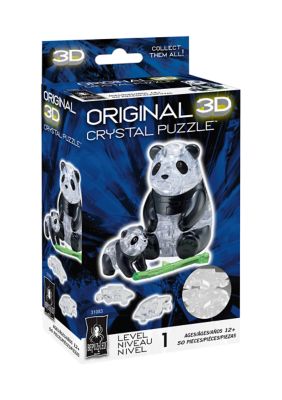 3D Crystal Puzzle - Panda and Baby: 50 Pcs