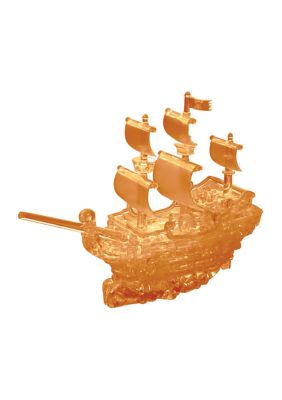 3D Crystal Puzzle - Pirate Ship (Brown): 101 Pieces