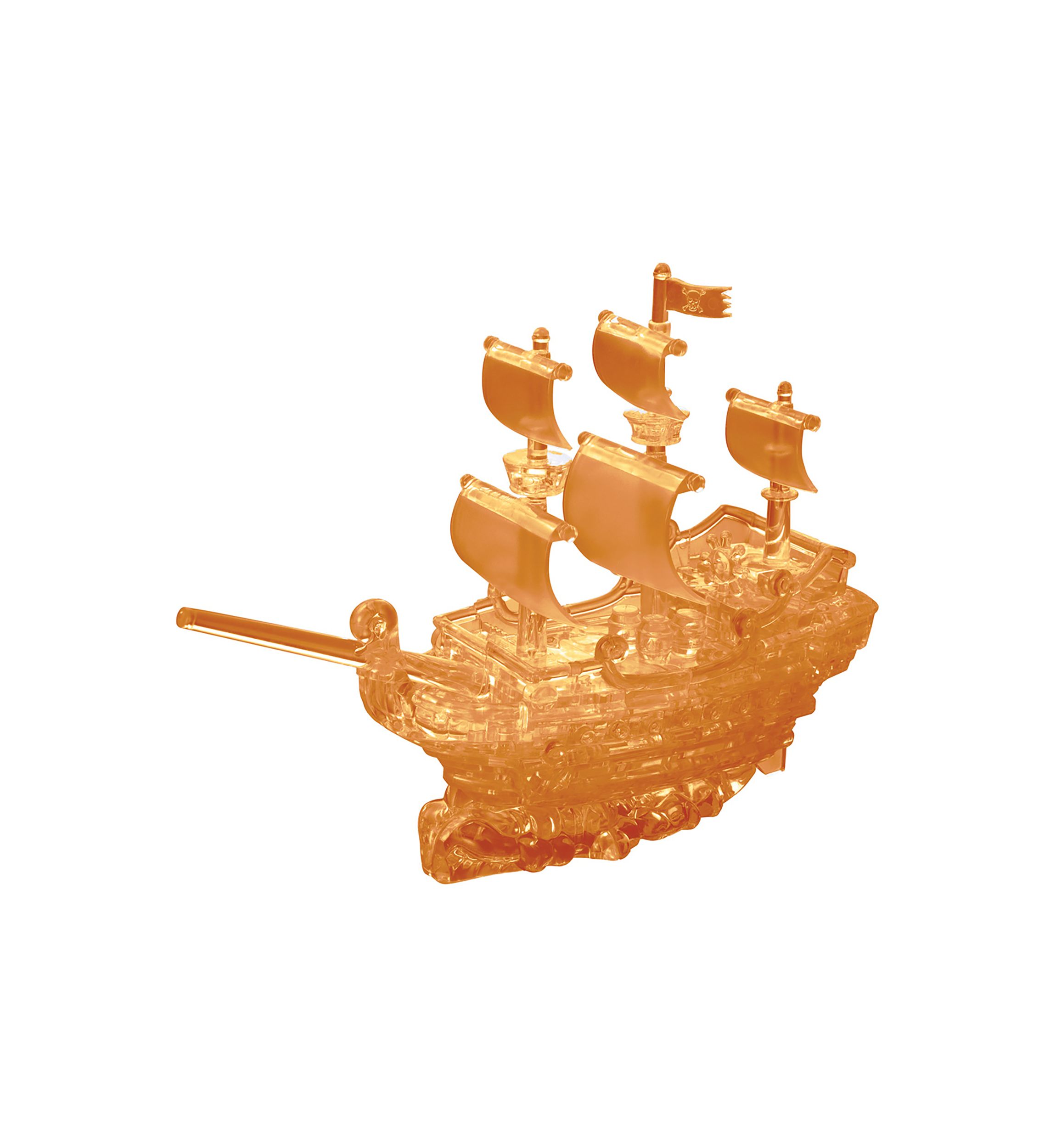 3D Crystal Puzzle - Pirate Ship (Brown): 101 Pieces