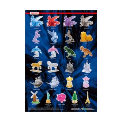 3D Crystal Puzzle - Carousel (Blue/Clear): 83 Pcs