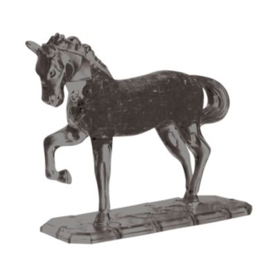 3D Crystal Puzzle - Horse (Black): 100 Pcs