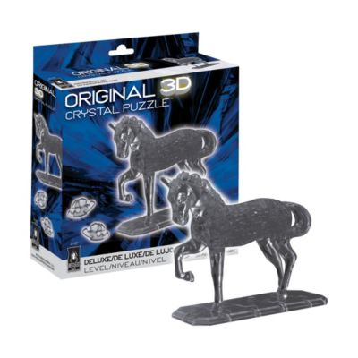 3D Crystal Puzzle - Horse (Black): 100 Pcs